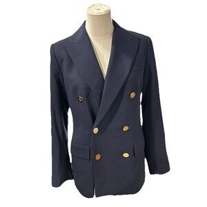 Lauren Ralph Lauren LRL Blazer 2 Navy Women’s Double Breasted Wool